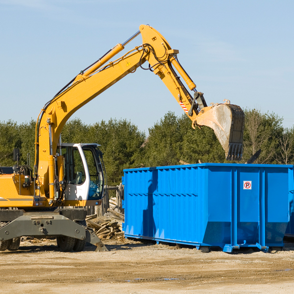 what size residential dumpster rentals are available in Fountainebleau FL